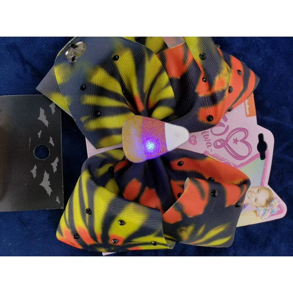 Jojo Siwa Girls' Nickelodeon Tie-Dye Candy Corn Bow‎ Hair Clip Barrettes